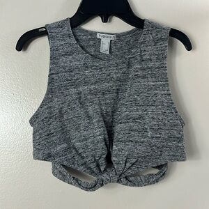 forever 21 gray crop top with cut out women’s size M